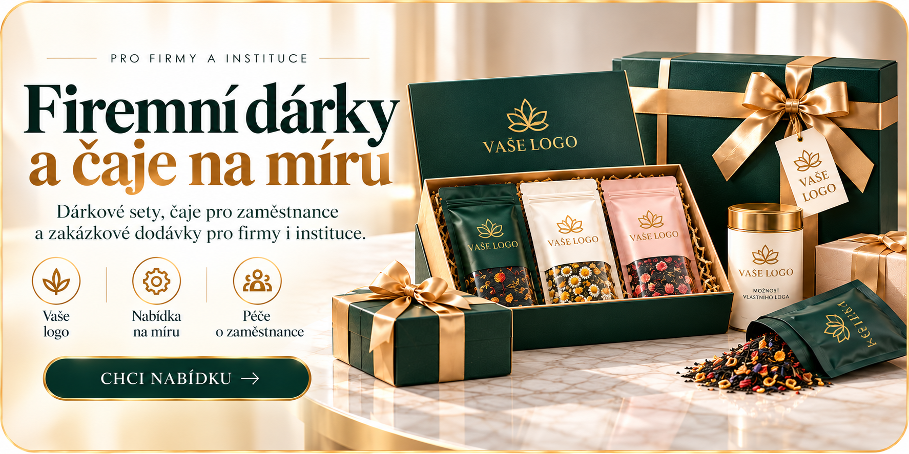 Firemní dárky a čaje na míru