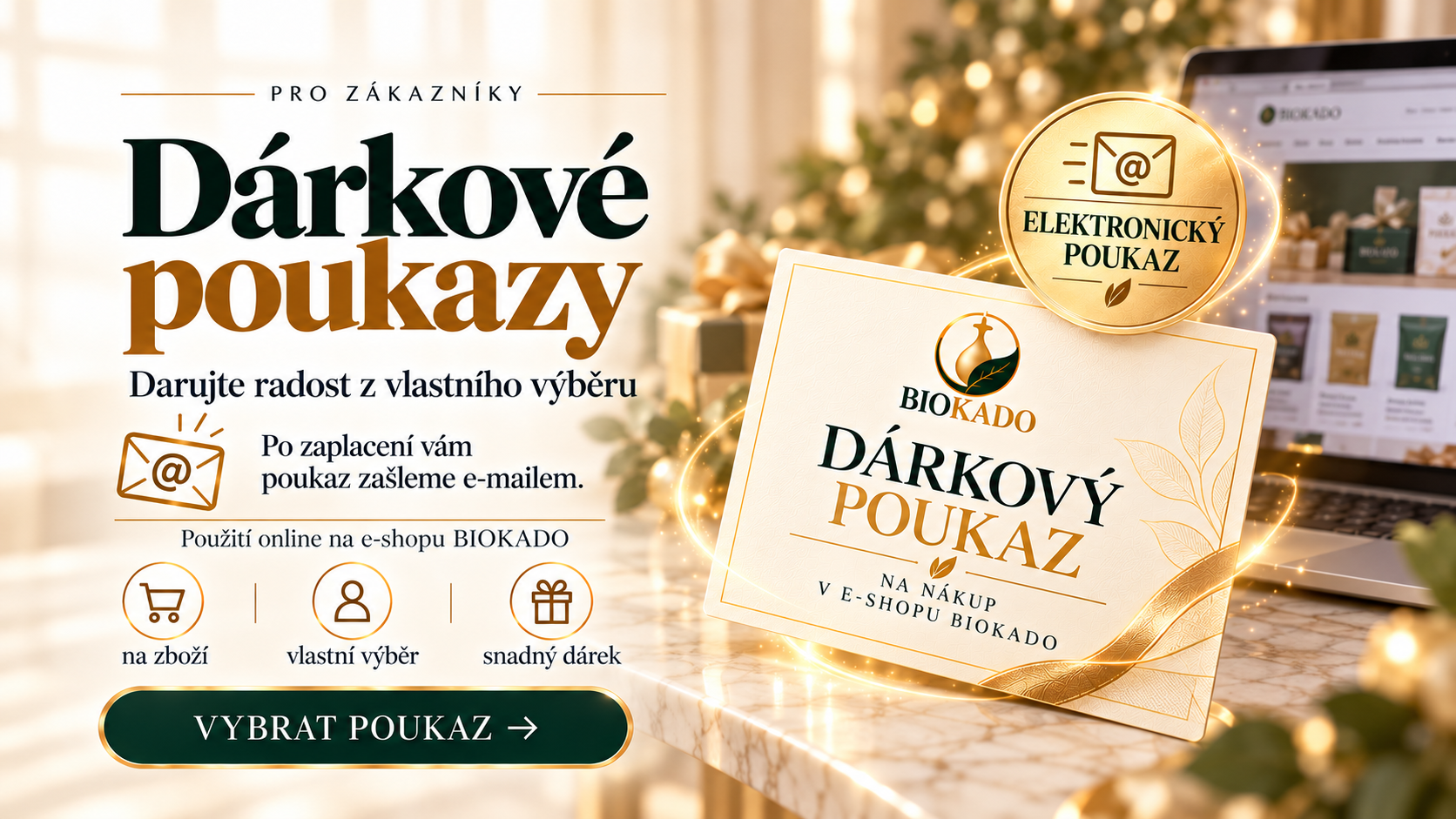 Luxusní dárkový poukaz BIOKADO