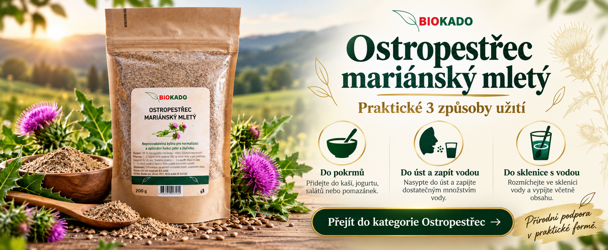 Ostropestřec mariánský mletý